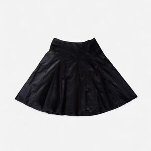 Black David Lawrence pleated skirt‎